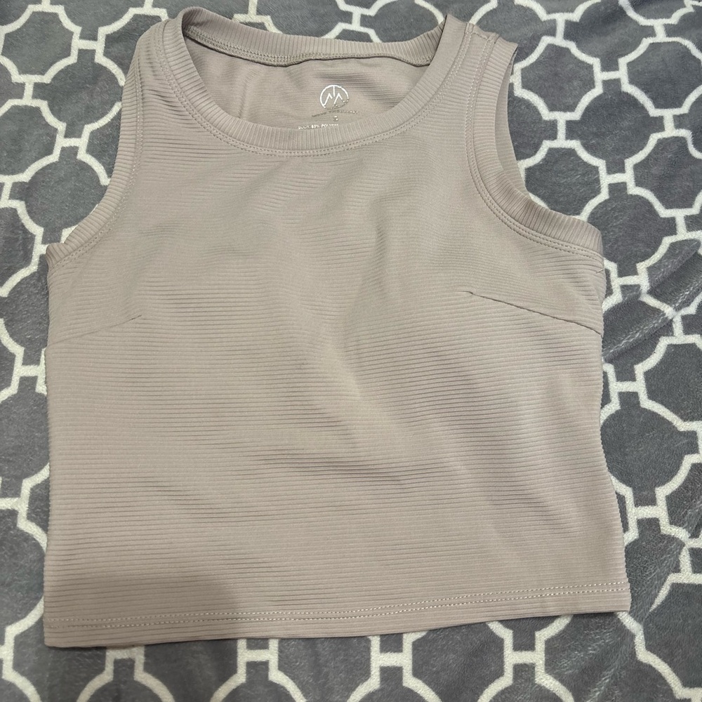 Women's Taupe Sleeveless Top